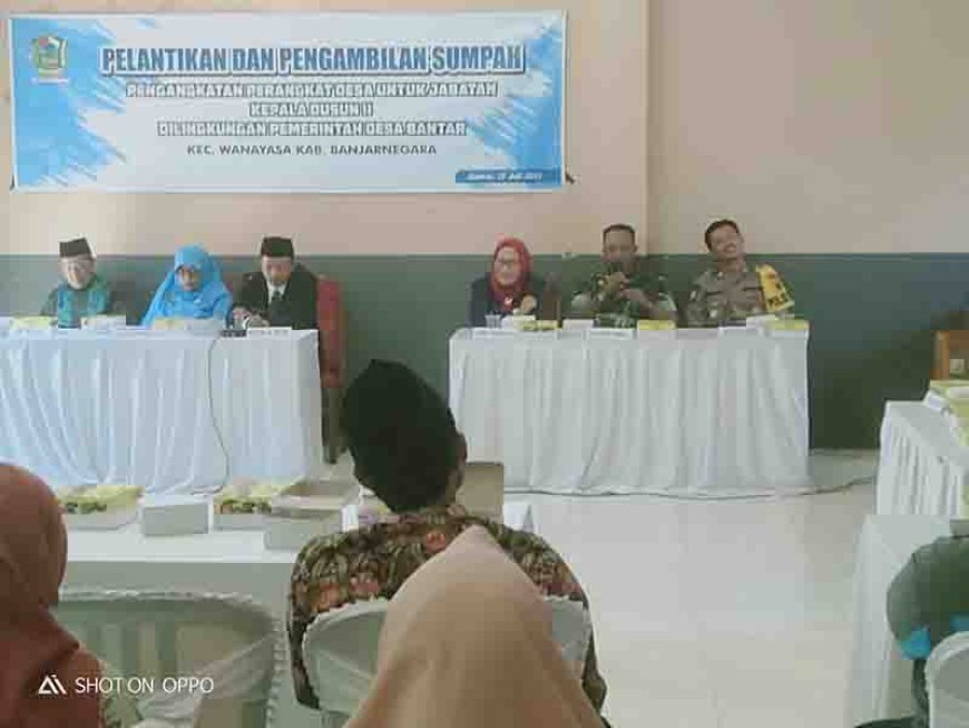 Pgs Danramil 17 Wanayasa Hadiri Pelantikan Perangkat Desa