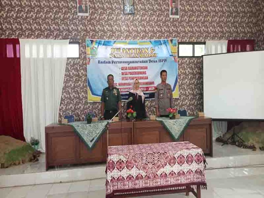 Pgs Danramil 17/Wanayasa Hadiri Pengambilan Sumpah dan Pelantikan Anggota BPD