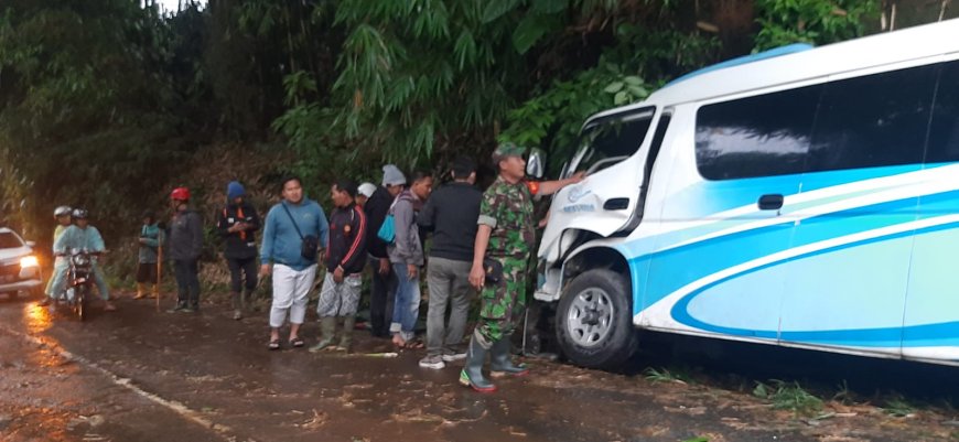 Kecelakaan Kembali Terjadi di Tanjakan Sikelir Kecamatan Wanayasa