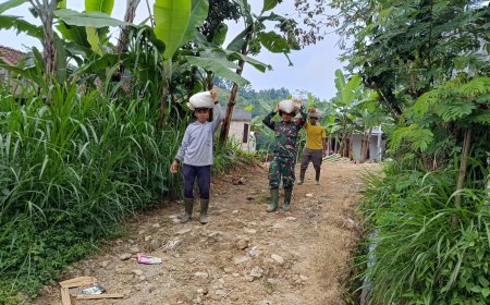 Nguri-Uri Budaya Leluhur Babinsa Gotong Royong Dengan Warga Binaan