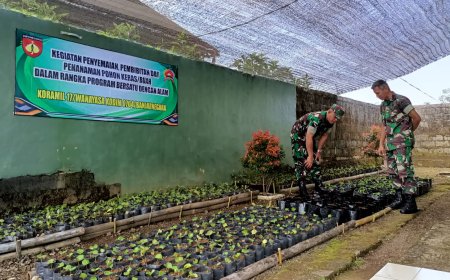 Danramil 17/Wanayasa Dampingi Kasdim Meninjau Pembibitan Tanaman Kopi