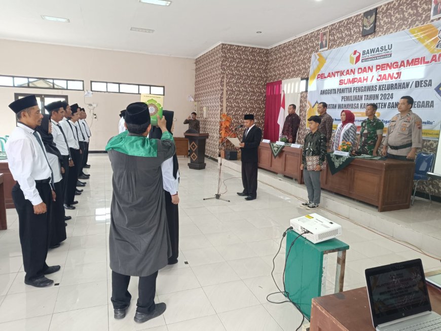 Danramil Hadiri Pelantikan Dan Pengambilan Sumpah Calon Pengawas Kelurahan/Desa