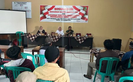 Danramil Berikan Sosialisasi Kegiatan Karya Bhakti dan Kegiatan TMMD